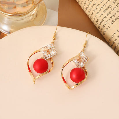 Radiant Coral Drop Earrings