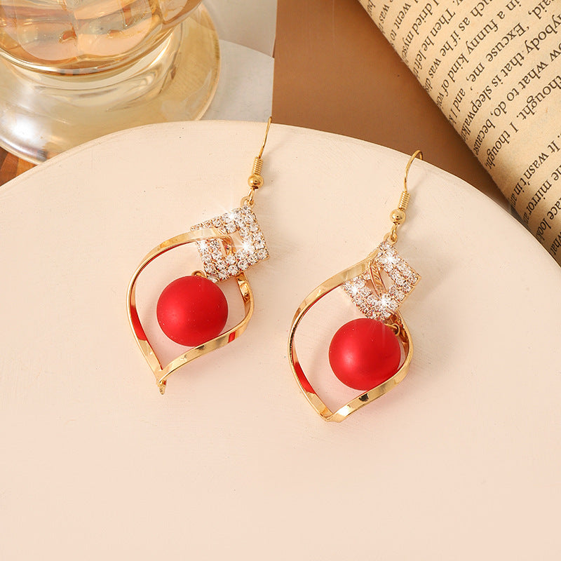 Radiant Coral Drop Earrings