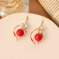 Radiant Coral Drop Earrings