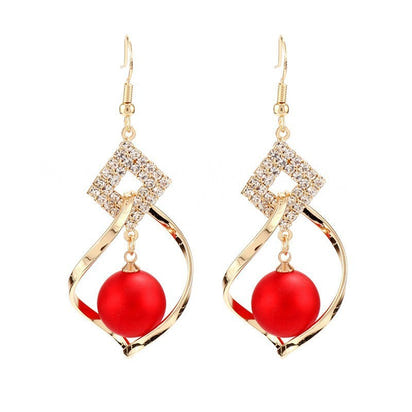 Radiant Coral Drop Earrings