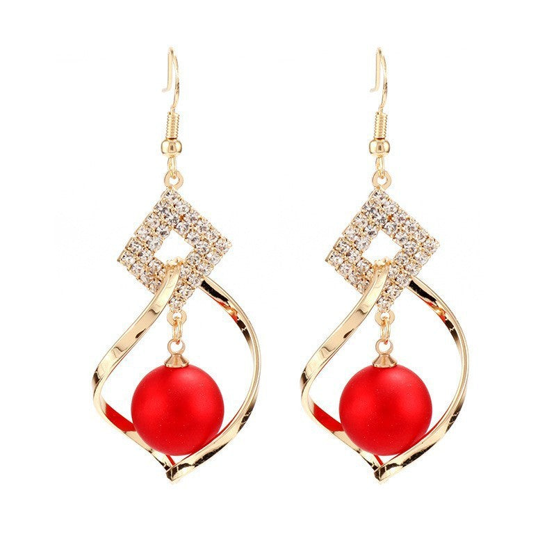Radiant Coral Drop Earrings