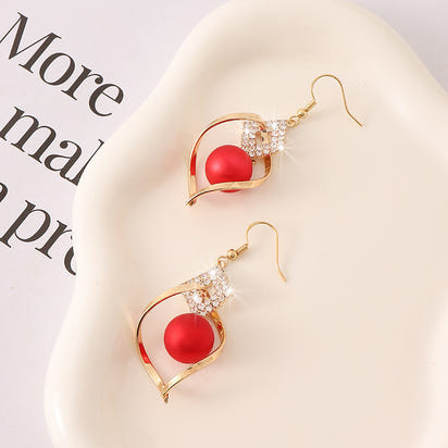 Radiant Coral Drop Earrings