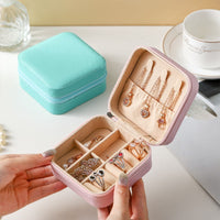 Compact Pink Jewelry Travel Case