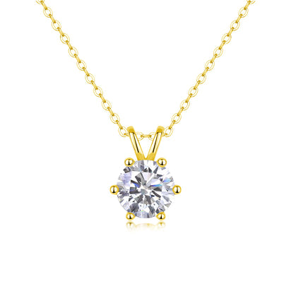 2 Carat Moissanite Pendant in 925 - 3 colors