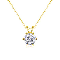 2 Carat Moissanite Pendant in 925 - 3 colors