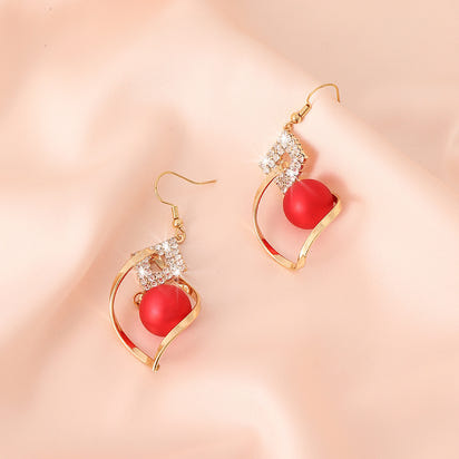 Radiant Coral Drop Earrings