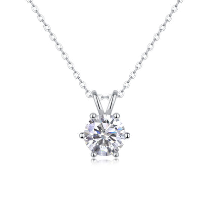 2 Carat Moissanite Pendant in 925 - 3 colors
