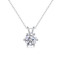 2 Carat Moissanite Pendant in 925 - 3 colors