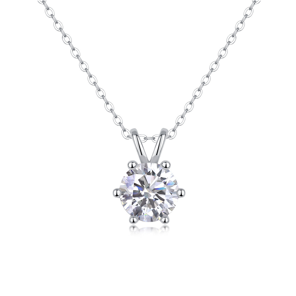2 Carat Moissanite Pendant in 925 - 3 colors