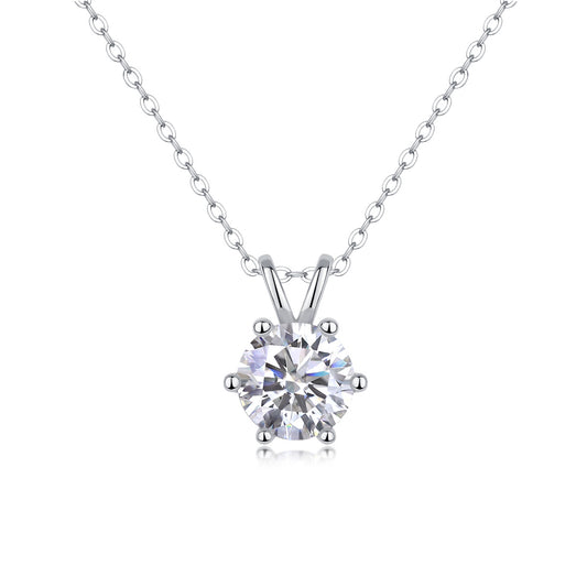 2 Carat Moissanite Pendant in 925 - 3 colors