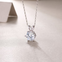 2 Carat Moissanite Pendant in 925 - 3 colors