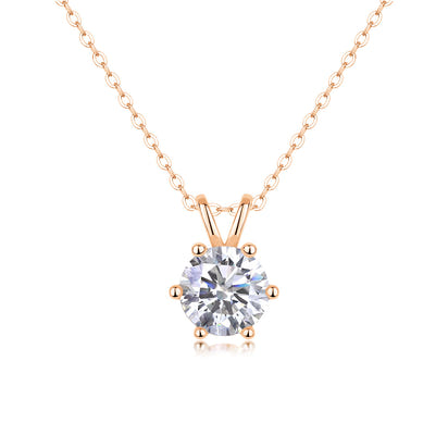 2 Carat Moissanite Pendant in 925 - 3 colors