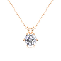2 Carat Moissanite Pendant in 925 - 3 colors