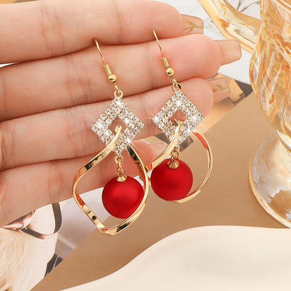 Radiant Coral Drop Earrings