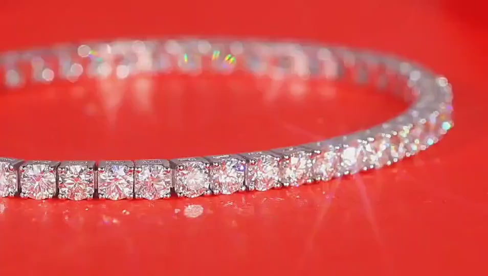 Starlight Moissanite 925 Silver Bracelet video